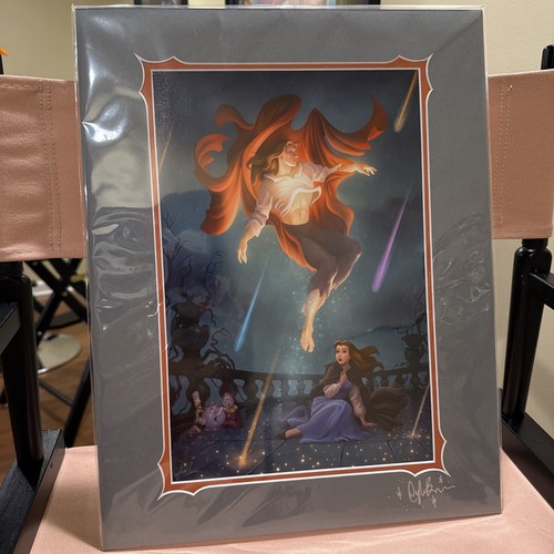 Disney Dylan Bonner SIGNED ART Beauty Beast Love Breaks Spell Large 18 ...