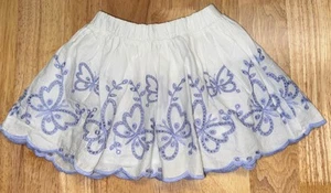 Cat & Jack Girls 2t Purple & White Butterfly Skirt - Picture 1 of 3