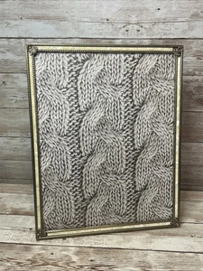 Vintage Gold Metall verziert Faux Perlmutt Intarsien 8x10" Bilderrahmen MCM - Bild 1 von 12