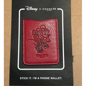 Coach Minnie Mouse Roller skate Phone Pocket Sticker Wallet - Zdjęcie 1 z 10