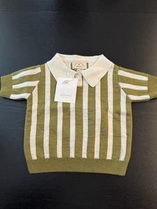 Birinit Girls Salvia Stripes Biri Sweater Size 2Y - Green  - Picture 1 of 5