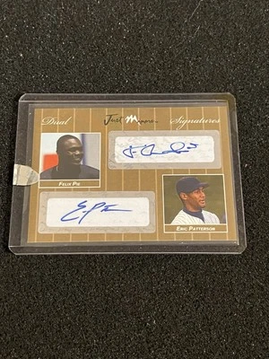 Felix Pie Eric Patterson 2007 Just Minors Dual Signatures Gold Auto #d /10 Cubs - Image 1 of 2