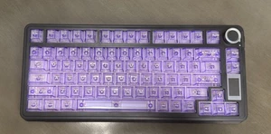 CUSTOM Wireless Mechanical Keyboard – Clear Purple Keycaps - Picture 1 of 2
