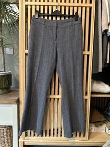 Monsoon Trousers Size Short Grey Tweed Wool Smart Workwear Waist 32, Length 36 - Picture 1 of 9
