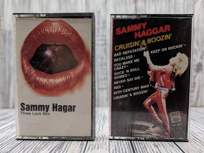 SAMMY HAGAR 2 Cassette Tape Lot Cruising & Boozin, Three Lock Box. - Image 1 of 4