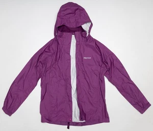 Kids/Girls MARMOT Hooded Waterproof Rain Coat Jacket Travel Purple Size Large L - Picture 1 of 8