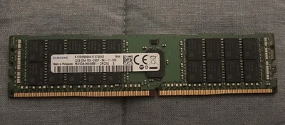 Samsung M393A4K40BB1-CRC0Q 32GB 2Rx4 PC4-2400T DDR4-2400MHZ ECC REG Server RAM - Image 1 of 2