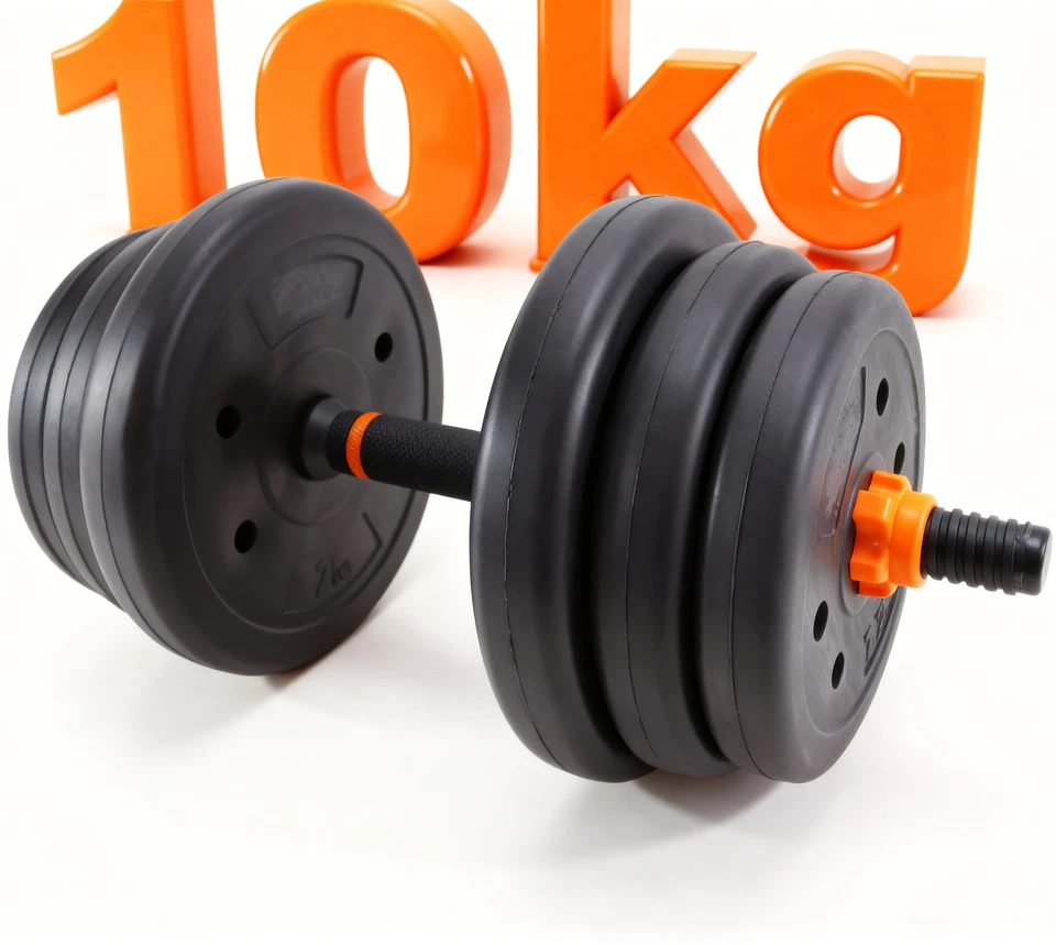 QMBASIC ODER BAUGLEICH Kurzhantel verstellbar bodenschonend Hantelscheiben Gewichte Gewinde 25