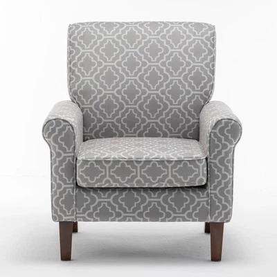 Sillón tradicional de salón con brazo enrollado Foto 1 de 4