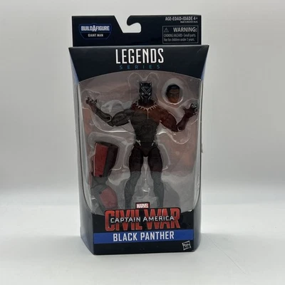 Boneco Marvel Legends Guerra Civil Pantera Negra 6" Homem Gigante - Imagem 1 de 4