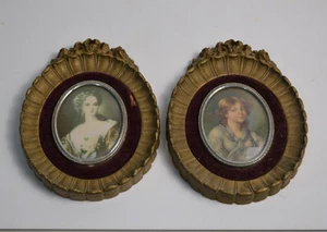 2 Vintage Cameo Creation Framed Art Prints Innocence & Lady Dower Jean Batiste - Picture 1 of 15