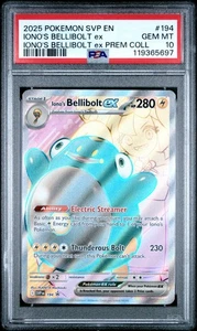 2025 Pokemon SVP EN-SV Black Star Promo #194 Iono's Bellibolt EX PSA 10 - Bild 1 von 2