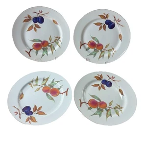 Set 4 Royal Worcester Evesham Goldrand Speiseteller 10 1/8" Bone China England - Bild 1 von 9