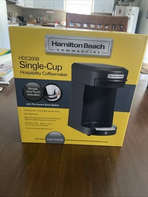 Hamilton Beach Commercial HDC200B Black 1 Cup Pod Coffeemaker - Image 1 of 3