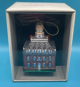 Adorno de Navidad de vidrio soplador manual palacio de los gobernadores de Williamsburg colonial 2000 - Imagen 1 de 7