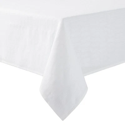 Honeycomb Modern Farmhouse Tablecloth, White, 60"x120" - Image 1 of 4