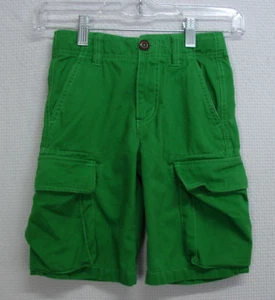 Mini Boden Green Cotton Cargo Shorts Adjustable Waist Boys Size 6Y - Picture 1 of 6