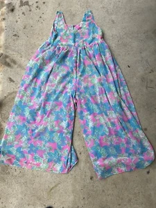 Vintage 60/70er Jahre One Piece leichter Strampler mit Blumenmuster markenlos handgenäht breites Bein!! - Bild 1 von 20