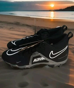 Nike Alpha Menace 3 Shark Men's 12 Football Cleats Black/Grey/White CV0582-010 - Picture 1 of 15
