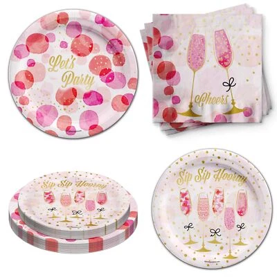 Platos y servilletas para despedida de soltera - Suministros para fiestas de Nochevieja - 21 cumpleaños... Foto 1 de 4