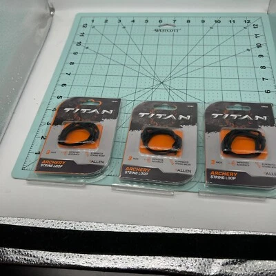 Lot Of 3 Packs Black Titan Archery String Loop - 3 Strings Per Pack 9 Total - Image 1 of 4