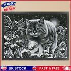 Full Embroidery Handmade Snow Cat Counted DIY 11CT Canvas Cross Stitch Kit Craft