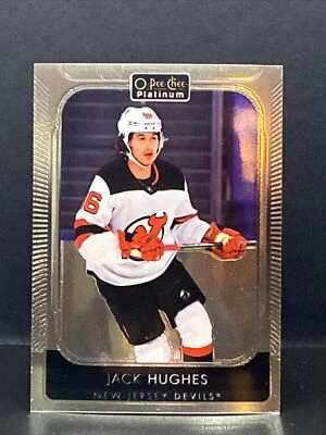 2021-22 O-Pee-Chee OPC Platinum Base #166 Jack Hughes - New Jersey Devils - Image 1 of 2