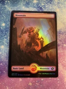 x1 Mountain BRO MTG Brothers' War 284/287 FOIL FULL ART LAND M/NM 1x - Picture 1 of 1