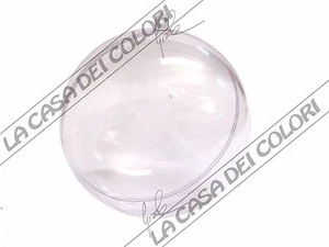 ADDOBBO IN PLASTICA TRASPARENTE - FORMA SFERA - VARIE DIM. - DECOUPAGE - Picture 1 of 1