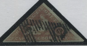 Cape of Good Hope 1853 1d on blued paper with 3 good to large margins used - Picture 1 of 1