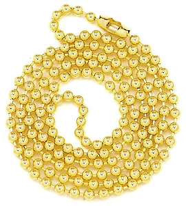 Collar de cadena de bola 27 pulgadas de largo estilo etiqueta perro - Imagen 1 de 3