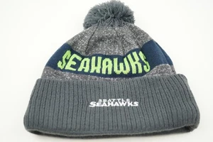 Seattle Seahawks Cuffed Beanie Knit Winter Cap Hat NFL Authentic, Gray - Picture 1 of 3