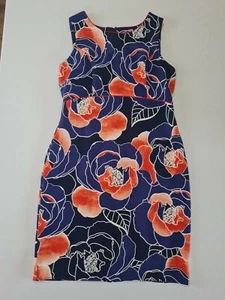Vestido recto para dama talla sin marca? Blue Mix sin mangas 7352 - Imagen 1 de 9