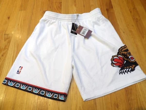 MITCHELL & NESS NBA HWC VANCOUVER GRIZZLIES SWINGMAN WHITE SHORTS SIZE XL - Picture 1 of 4