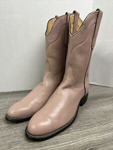 Tony Lama Cowgirl Boots George Strait Country Women's Size 7.5 B Pink Leather 