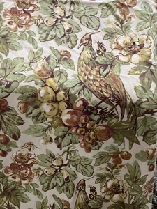 POTTERY BARN Full Queen Duvet Cover Set Linen Floral Bird Garden w 2 Shams - Picture 1 of 9