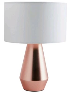 COPPER COAT Touch Base TABLE LAMP Habitat 28cm LONG CREAM Shade Dine Hall DECOR - Picture 1 of 1