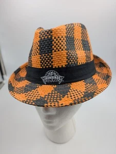 Sombrero Fedora Aberdeen Iron Birds Adulto Naranja Cuadros Talla Única SGA - Imagen 1 de 4