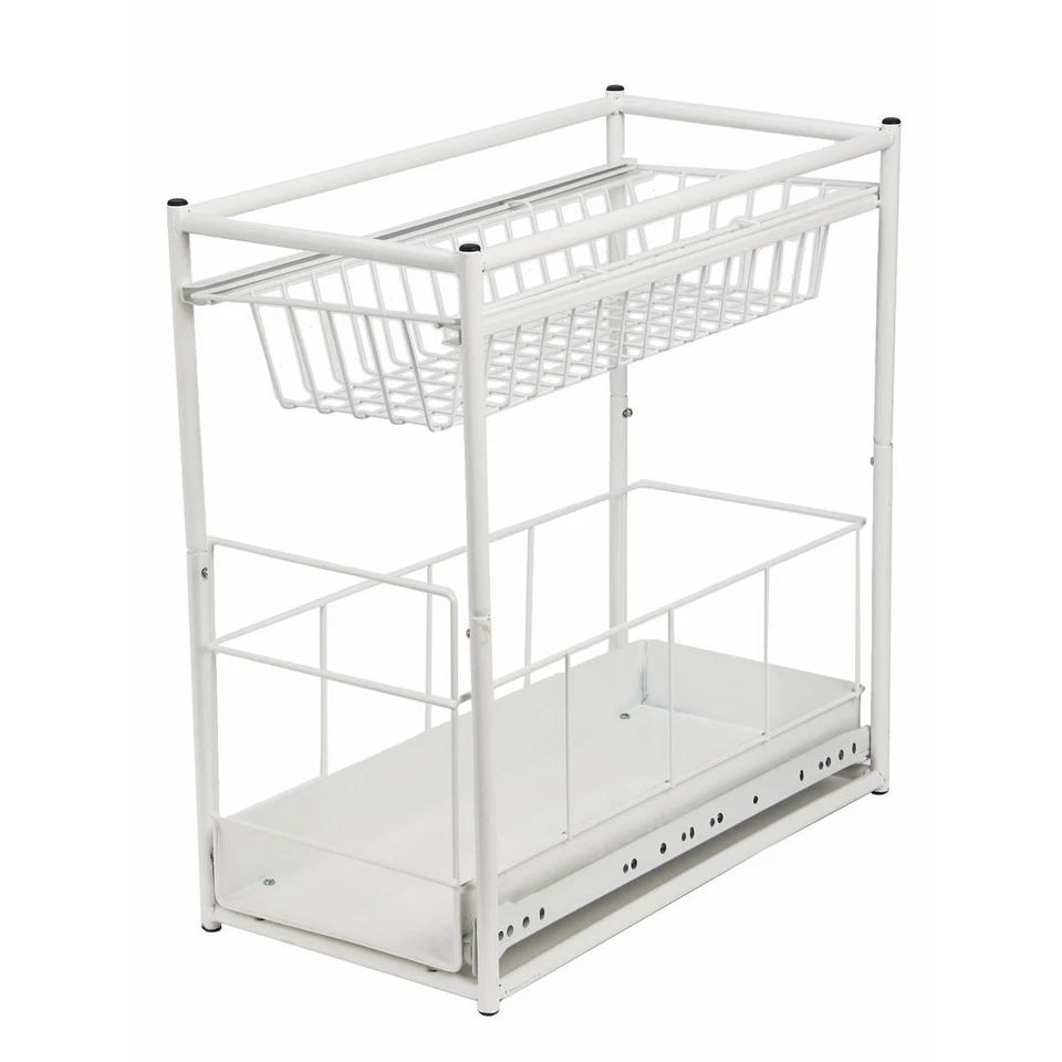 Einbauschublade für Küchenschränke - weiß - Korbauszug Einbau Küchen Schublade - Bild 1 von 1