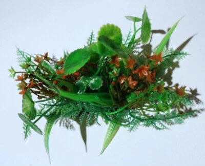 ATLANTIS AQUARIUM PLASTIC PLANT W HEAVY BASE A281 5" H x 7" AQUARIUM DECORATION