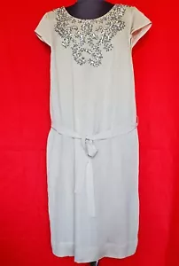 AUTHENTIC DAY BIRGER & MIKKELSEN SOLID BEIGE EMBROIDERY WOMEN DRESS :US 8/EU 36 - Picture 1 of 7