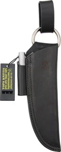 TOPS Knives Black Leather American Steerhide Bushcraft Knife Belt Sheath SHLBUSH - Picture 1 of 1