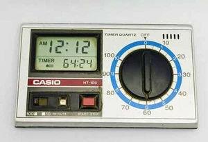 Casio HT-100 Timer Quartz Wecker Digital Desktop Alarm VINTAGE IMA225KS3 - Picture 1 of 7