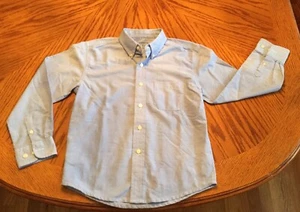 Boys - Blue Long Sleeve Oxford Shirt By George - Sz 6-7 - Picture 1 of 5