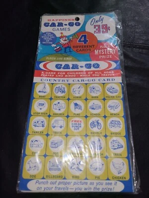 Vintage Car Go Games Country Car Go Cards NOS Travel Game 4 Cards - Image 1 of 4