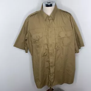 Propper Kinetic Camicia Uomo Manica Corta Tattica 2XL Marrone Cerniera Bottone Frontale - Foto 1 di 8