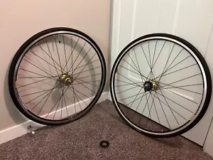 Mavic Open Pro Rims Gran Compe Hubs Fixed Gear Track Bike Single Speed Wheelset - Picture 1 of 7