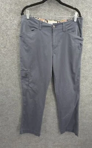 Aventura Cargo Pants Womens 14 Organic Mid Rise Straight Leg Pockets Blue Hiking - Picture 1 of 15