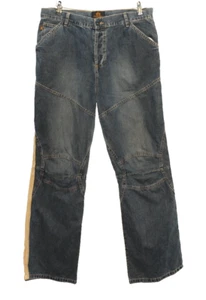 Vintage Alpha Industries Denim / Cord Straight Blue Jeans Hose W36 L33 - Bild 1 von 6