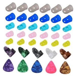 30Pcs Guitar Finger Protectors 5 Sizes Silicone Guitar Finger Guards Fingertip  - Picture 1 of 8